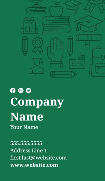 Picture of Education 13 - Vertical - Business Card Magnet