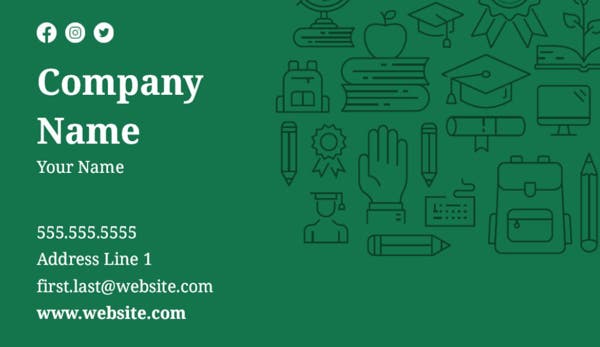 Picture of Education 13  - Horizontal - Business Card Magnet
