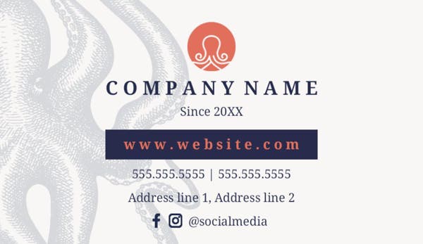 Picture of Food & Beverage 2  - Horizontal - Business Card Magnet