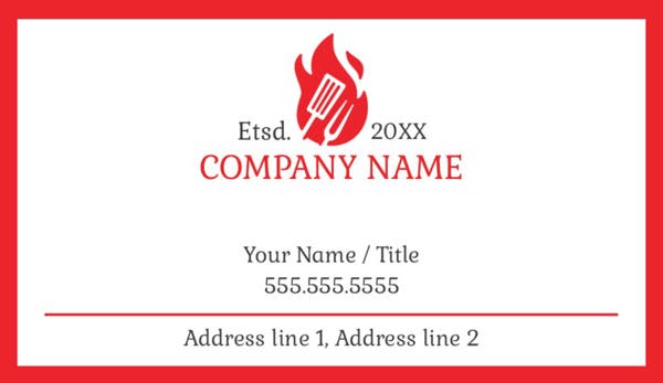 Picture of Food & Beverage 5  - Horizontal - Business Card Magnet