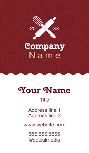Picture of Food & Beverage 4  - Vertical - Business Card Magnet