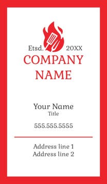 Picture of Food & Beverage 5  - Vertical - Business Card Magnet