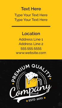 Picture of Food & Beverage 7  - Vertical - Business Card Magnet